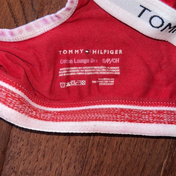 Tommy Hilfiger Red Cotton Lounge Bra No Padding Women’s Size Small - Picture 4 of 4